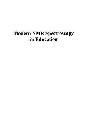 خرید و دانلود نسخه کامل کتاب Modern NMR Spectroscopy in Education