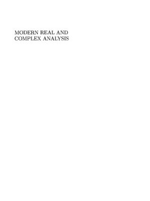 خرید و دانلود نسخه کامل کتاب Modern Real and Complex Analysis