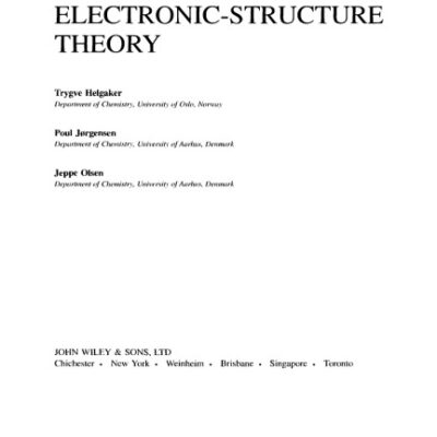 خرید و دانلود نسخه کامل کتاب Molecular Electronic-Structure Theory