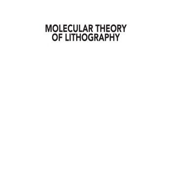 خرید و دانلود نسخه کامل کتاب Molecular Theory of Lithography