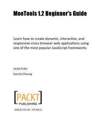 خرید و دانلود نسخه کامل کتاب MooTools 1.2 Beginner’s Guide