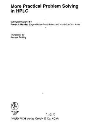 خرید و دانلود نسخه کامل کتاب More practical proble, sloving in HPLC