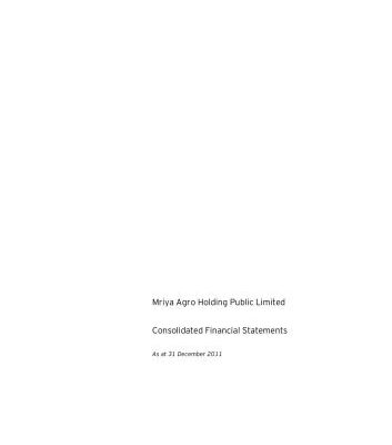 خرید و دانلود نسخه کامل کتاب Mriya Agro Holding Consolidated Financial Statement 2011
