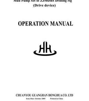 خرید و دانلود نسخه کامل کتاب Mud Pump Set of ZJ50DBS Drilling Rig Operational Manual (Drive device)