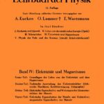 خرید و دانلود نسخه کامل کتاب Müller-Pouillets Lehrbuch der Physik, Band IV, 4. Teil: Elektrische Eigenschaften der Metalle und Elektrolyte, magnetische Eigenschaften der Materie