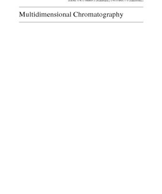 خرید و دانلود نسخه کامل کتاب Multidimensional Chromatography
