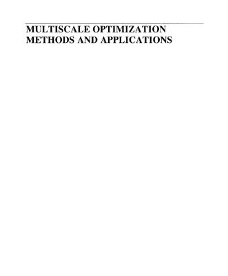 خرید و دانلود نسخه کامل کتاب Multiscale Optimization Methods and Applications