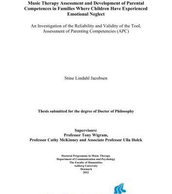 خرید و دانلود نسخه کامل کتاب Music therapy assessment and development of parental competences in families where children have experienced emotional neglect