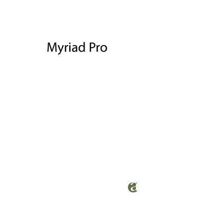 خرید و دانلود نسخه کامل کتاب Myriad® Pro: A Versatile Sans Serif OpenType® Family