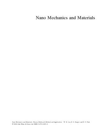 خرید و دانلود نسخه کامل کتاب Nano mechanics and materials: theory, multiscale methods and applications