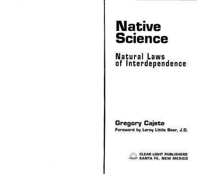 خرید و دانلود نسخه کامل کتاب Native Science: Natural Laws of Interdependence