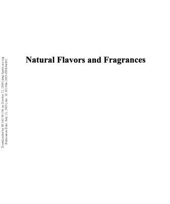 خرید و دانلود نسخه کامل کتاب Natural Flavors and Fragrances. Chemistry, Analysis, and Production