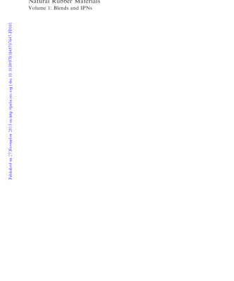 خرید و دانلود نسخه کامل کتاب Natural Rubber Materials: Volume 1: Blends and IPNs