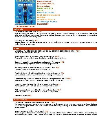 خرید و دانلود نسخه کامل کتاب Nature (Vol. 431, No. 7008, 30 September 2004)