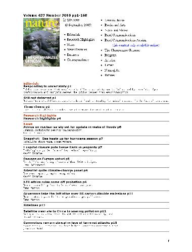 خرید و دانلود نسخه کامل کتاب Nature (Vol. 437, No. 7055, 1 September 2005)_68c724e1bc461.jpeg خرید و دانلود نسخه کامل کتاب Nature (Vol. 437, No. 7055, 1 September 2005)