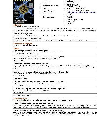 خرید و دانلود نسخه کامل کتاب Nature (Vol. 438, No. 7068, 1 December 2005)