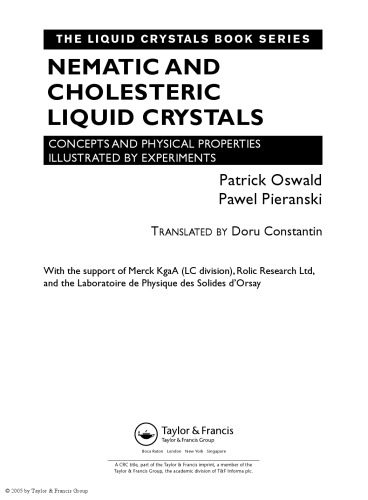 خرید و دانلود نسخه کامل کتاب Nematic and cholesteric liquid crystals: concepts and physical properties illustrated by experiments_68bee828e4f9b.jpeg خرید و دانلود نسخه کامل کتاب Nematic and cholesteric liquid crystals: concepts and physical properties illustrated by experiments