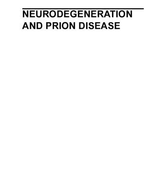 خرید و دانلود نسخه کامل کتاب Neurodegeneration and Prion Disease