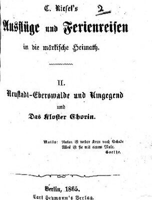 خرید و دانلود نسخه کامل کتاب Neustadt-Eberswalde und Umgegend und Kloster Chorin