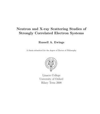 خرید و دانلود نسخه کامل کتاب Neutron and X-ray Scattering Studies of Strongly Correlated Electron Systems