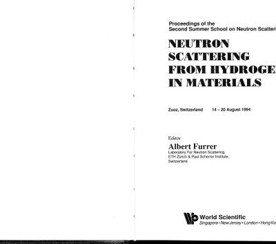 خرید و دانلود نسخه کامل کتاب Neutron scattering from Hydrogen in materials