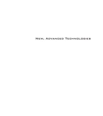 خرید و دانلود نسخه کامل کتاب New, Advanced Technologies