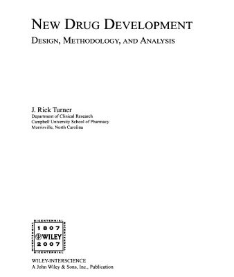 خرید و دانلود نسخه کامل کتاب New Drug Development: Design, Methodology, and Analysis