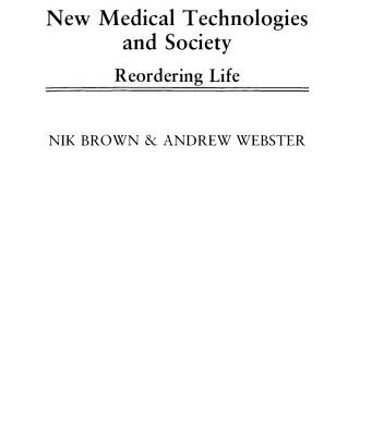 خرید و دانلود نسخه کامل کتاب New Medical Technologies and Society: Reordering Life