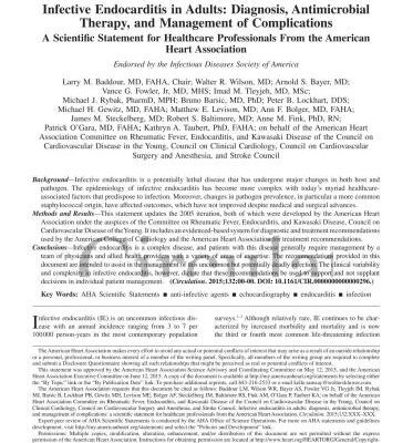 خرید و دانلود نسخه کامل کتاب Nfective Endocarditis in Adults: Diagnosis, Antimicrobial Therapy, and Management of Complications A Scientific Statement for Healthcare Professionals From the American Heart Association