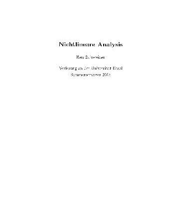 خرید و دانلود نسخه کامل کتاب Nichlineare Analysis 001