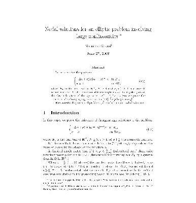 خرید و دانلود نسخه کامل کتاب Nodal solutions for an elliptic problem involving large nonlinearities