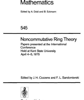 خرید و دانلود نسخه کامل کتاب Noncommutative Ring Theory