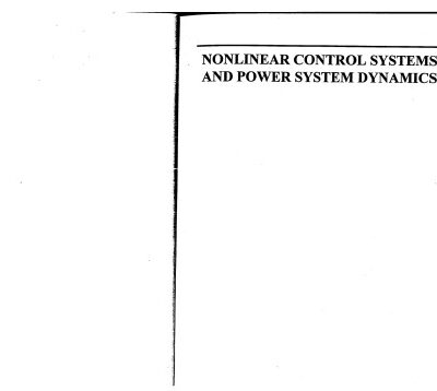 خرید و دانلود نسخه کامل کتاب Nonlinear Control and power system dynamics