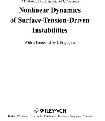 خرید و دانلود نسخه کامل کتاب Nonlinear dynamics of surface-tension-driven instabilities