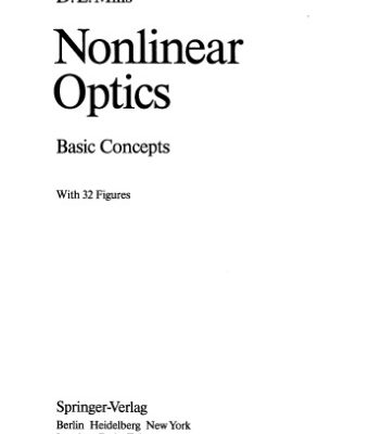 خرید و دانلود نسخه کامل کتاب Nonlinear optics: Basic concepts