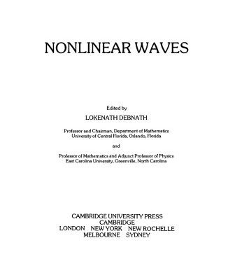 خرید و دانلود نسخه کامل کتاب Nonlinear Waves
