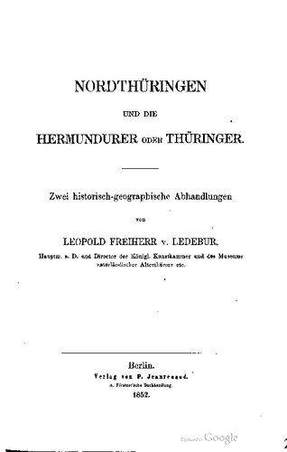 خرید و دانلود نسخه کامل کتاب Nordthüringen und die Hermundurer oder Thüringer : Zwei historisch-geographische Abhandlungen_68bfb85b1a11d.jpeg خرید و دانلود نسخه کامل کتاب Nordthüringen und die Hermundurer oder Thüringer : Zwei historisch-geographische Abhandlungen