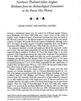 خرید و دانلود نسخه کامل کتاب Northeast Thailand before Angkor: Evidencefrom an Archaeological Excavation at the Prasat Hin Phimai
