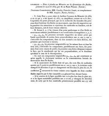 خرید و دانلود نسخه کامل کتاب Note à joindre au Mémoire sur la dynamique des fluides
