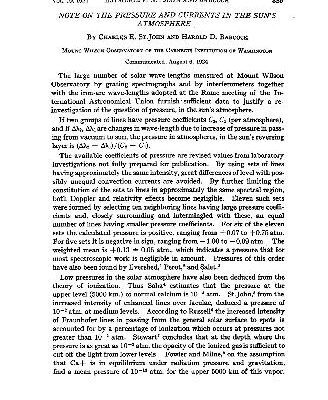 خرید و دانلود نسخه کامل کتاب Note on the Pressure and Currents in the Suns Atmosphere
