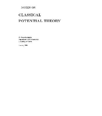 خرید و دانلود نسخه کامل کتاب Notes on classical potential theory