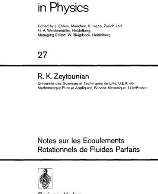 خرید و دانلود نسخه کامل کتاب Notes sur les Ecoulements Rotationnels de Fluides Parfaits