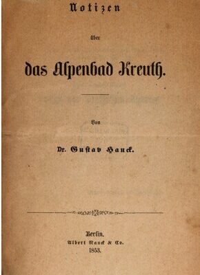 خرید و دانلود نسخه کامل کتاب Notizen über das Alpenbad Kreuth
