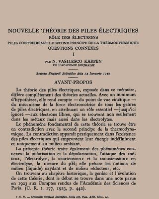 خرید و دانلود نسخه کامل کتاب Nouvelle theorie des piles elcctriques. Role des electrons. Piles contredisant le second principe dela thermodynamique. Questions connexes