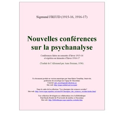 خرید و دانلود نسخه کامل کتاب Nouvelles conferences sur la psychanalyse