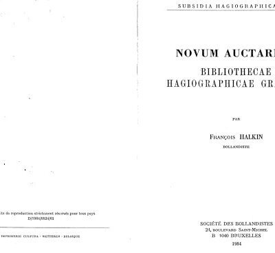 خرید و دانلود نسخه کامل کتاب Novum Auctarium Bibliothecae Hagiographicae Graecae (Subsidia Hagiographica no. 65)