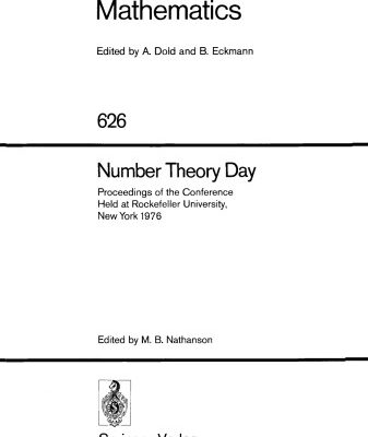خرید و دانلود نسخه کامل کتاب Number Theory Day: Proceedings of the Conference Held at Rockefeller University, New York 1976