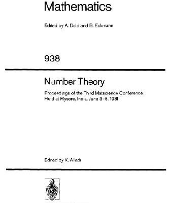 خرید و دانلود نسخه کامل کتاب Number Theory: Proceedings of the Third Matscience Conference Held at Mysore, India