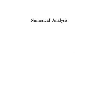 خرید و دانلود نسخه کامل کتاب Numerical Analysis
