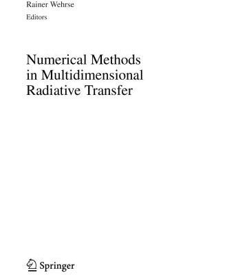 خرید و دانلود نسخه کامل کتاب Numerical Methods in Multidimensional Radiative Transfer